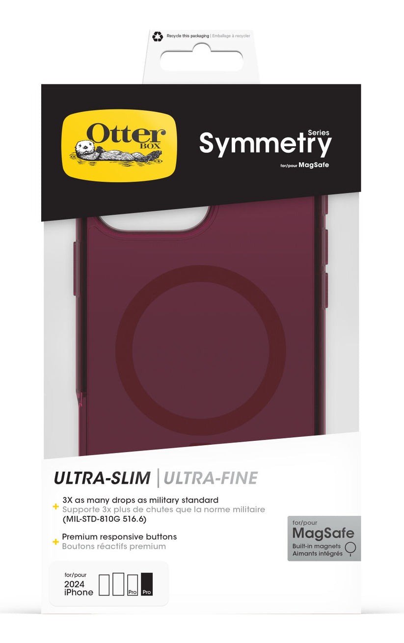 Custodia Symmetry Clear for MagSafe per iPhone 16 Pro Max - Borgogna