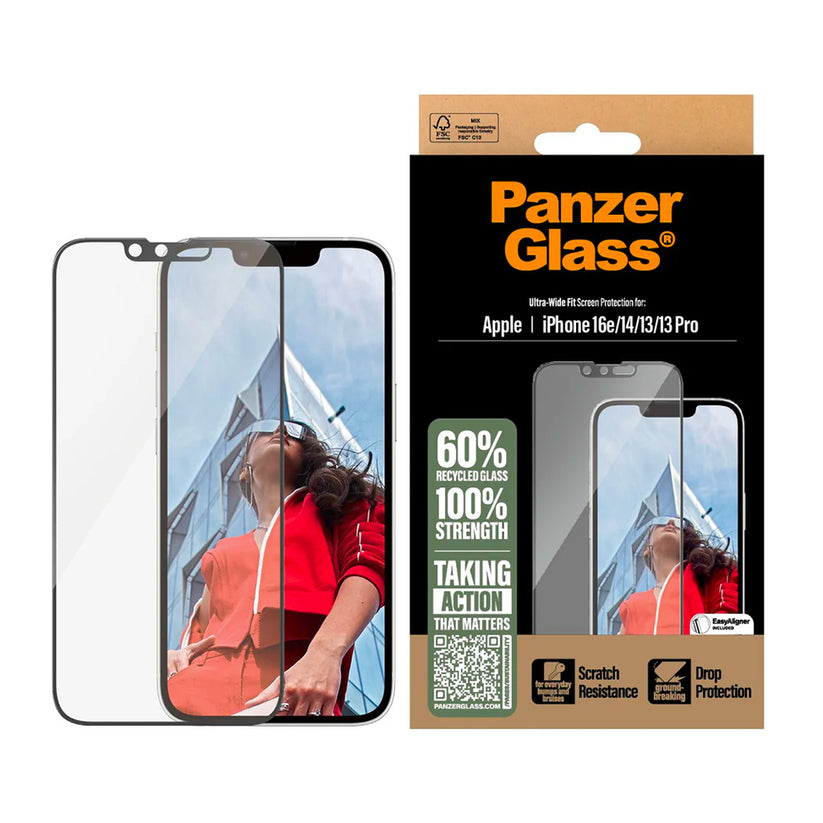 PanzerGlass Screen Protector per iPhone 16e | 14 | 13 | 13 Pro