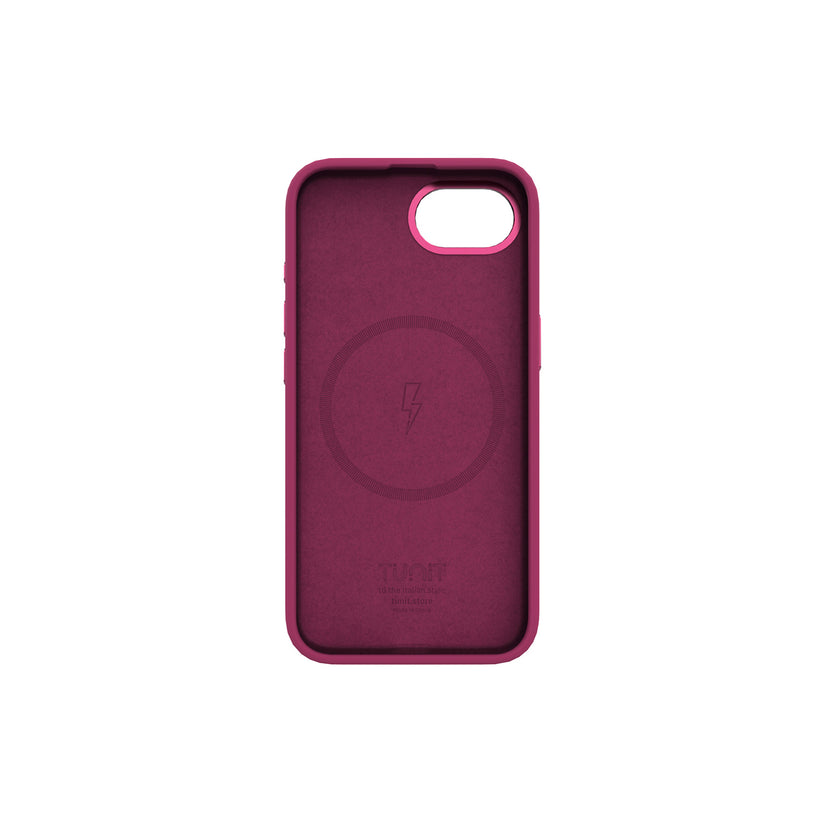 Cover in silicone compatibile MagSafe di Tunit per iPhone 16e - Fucsia