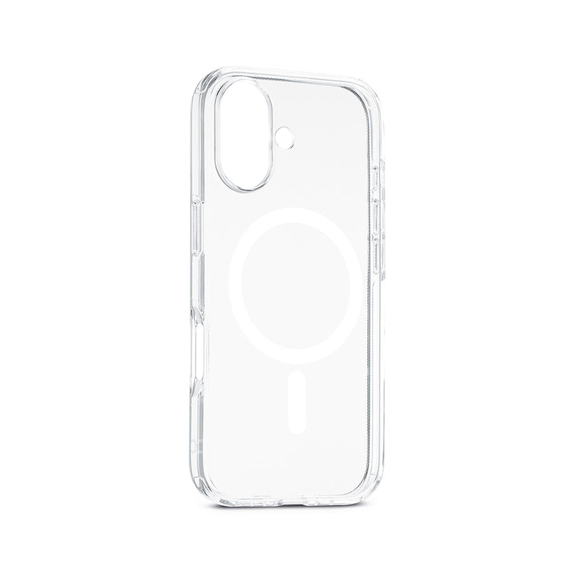 Custodia trasparente con magnete bianco per iPhone 17