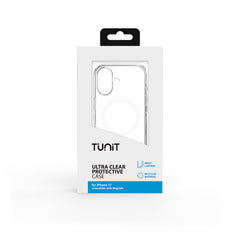 Custodia trasparente con magnete bianco per iPhone 17