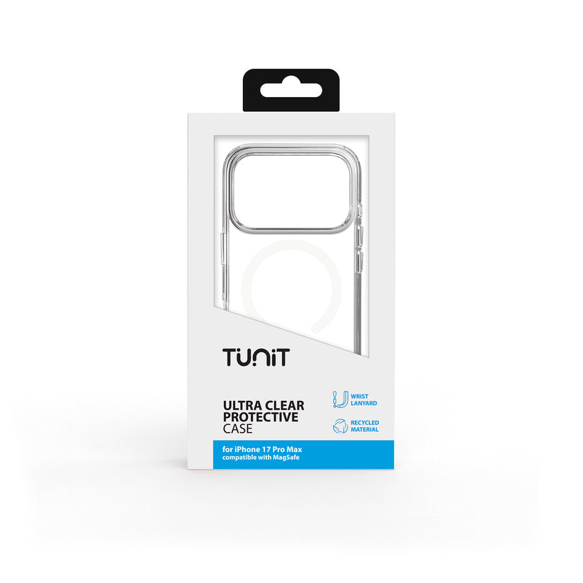 Custodia trasparente con magnete bianco per iPhone 17 Pro Max