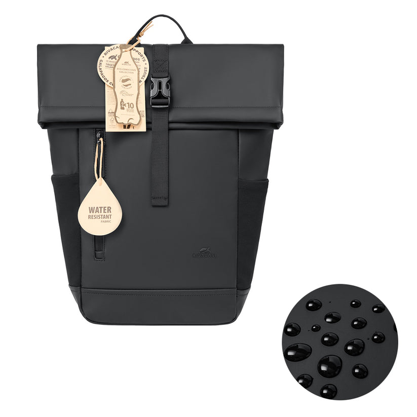 Zaino Roll Top 14" nero Rivacase Eden 7826