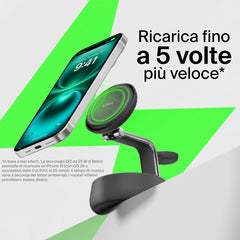 Dock di ricarica magnetica 3 in 1 con Qi2 da 25 W - Nero carbone