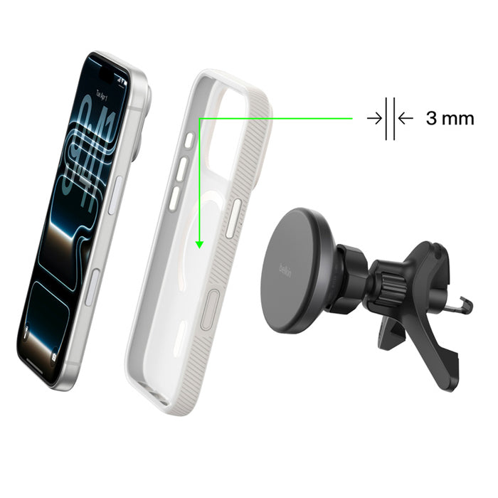 Supporto di ricarica wireless magnetica da auto Belkin 25W Qi2
