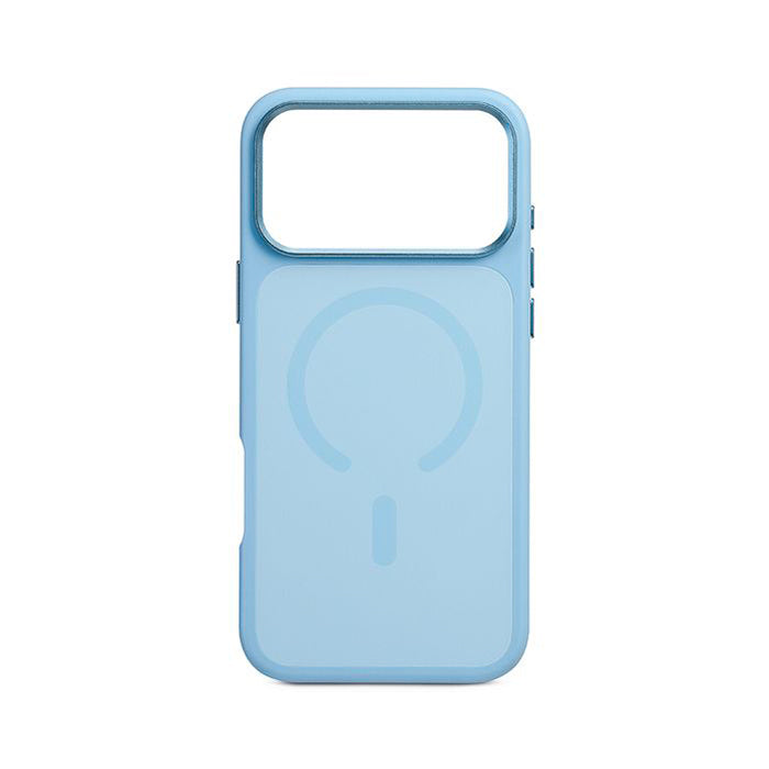 aiino Arctic Custodia con retro in vetro satinato per iPhone 18 Pro - Azzurro