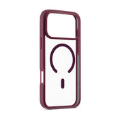 Cover trasparente per iPhone 18 Pro aiino Jump con bordi borgogna