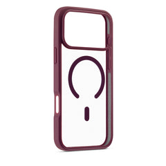 Cover trasparente per iPhone 18 Pro Max aiino Jump con bordi borgogna