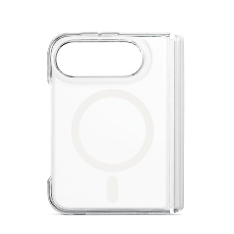 Custodia trasparente Frozen con magnete bianco per iPhone Duo