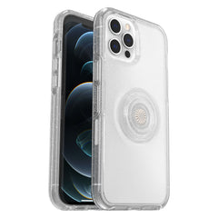 OtterBox Symmetry + Popsockets- Custodia per iPhone 12 Pro Max Stardust Clear