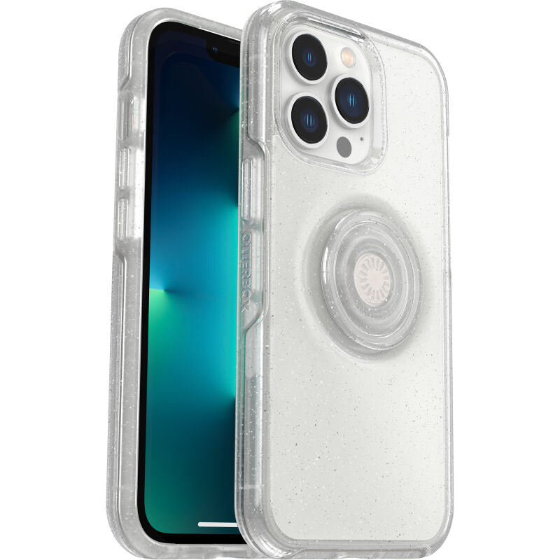 Cover per iPhone 13 Pro OtterBox Otter+Pop trasparente scintillante