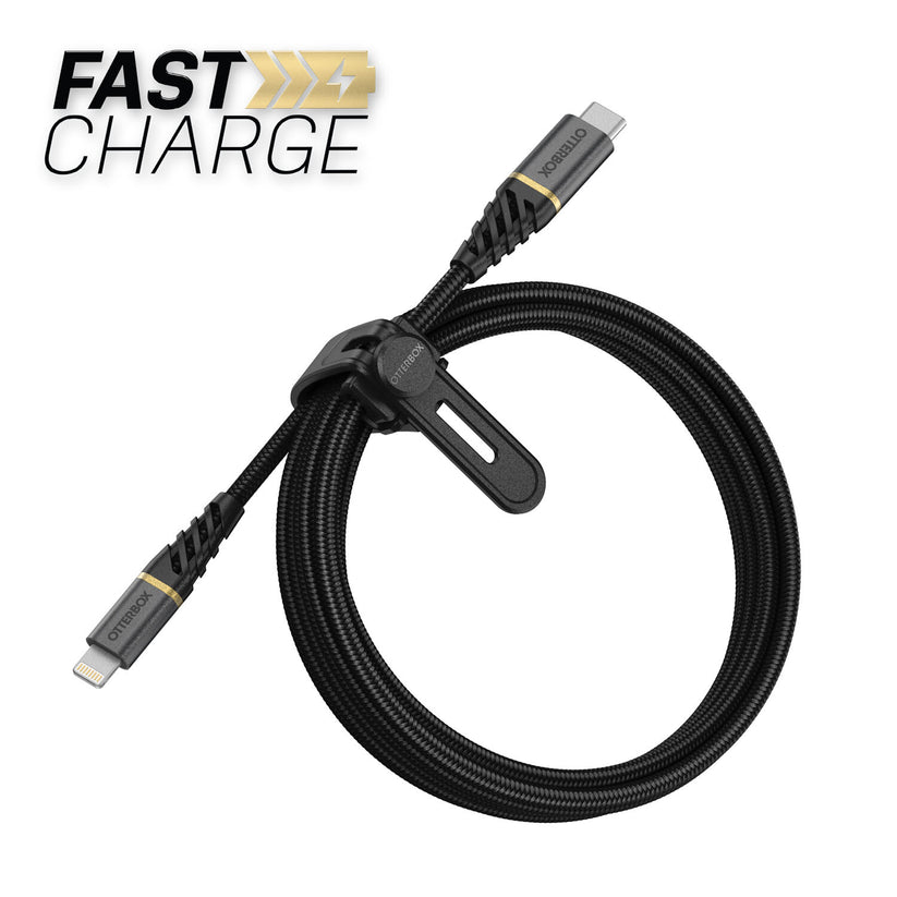 Cavo OtterBox Premium da USB-C a Lightning 2m - Nero