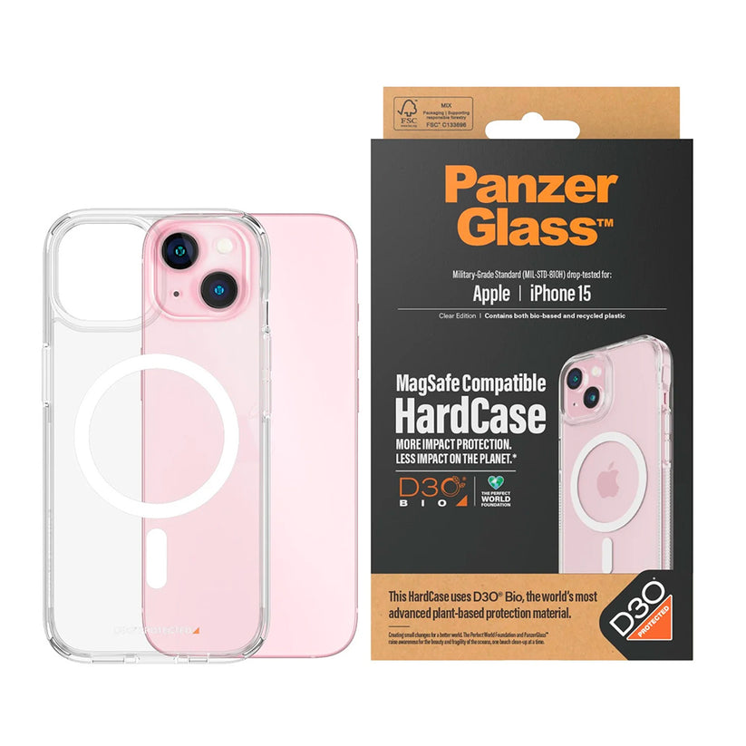 Custodia PanzerGlass HardCase Trasparente per iPhone 15