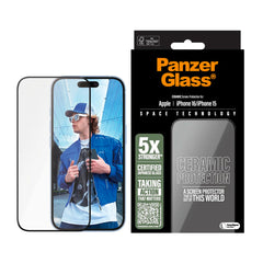 PanzerGlass Ceramic Screen Protector per iPhone 15 e iPhone 16