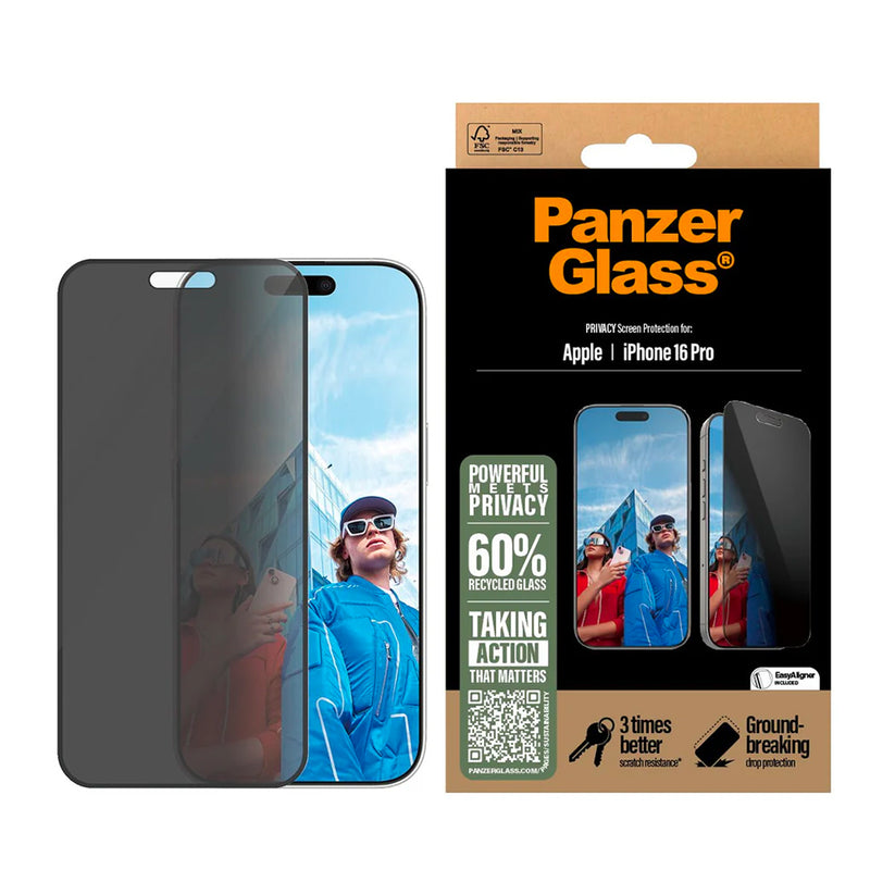 PanzerGlass Privacy Screen Protector iPhone 16 Pro