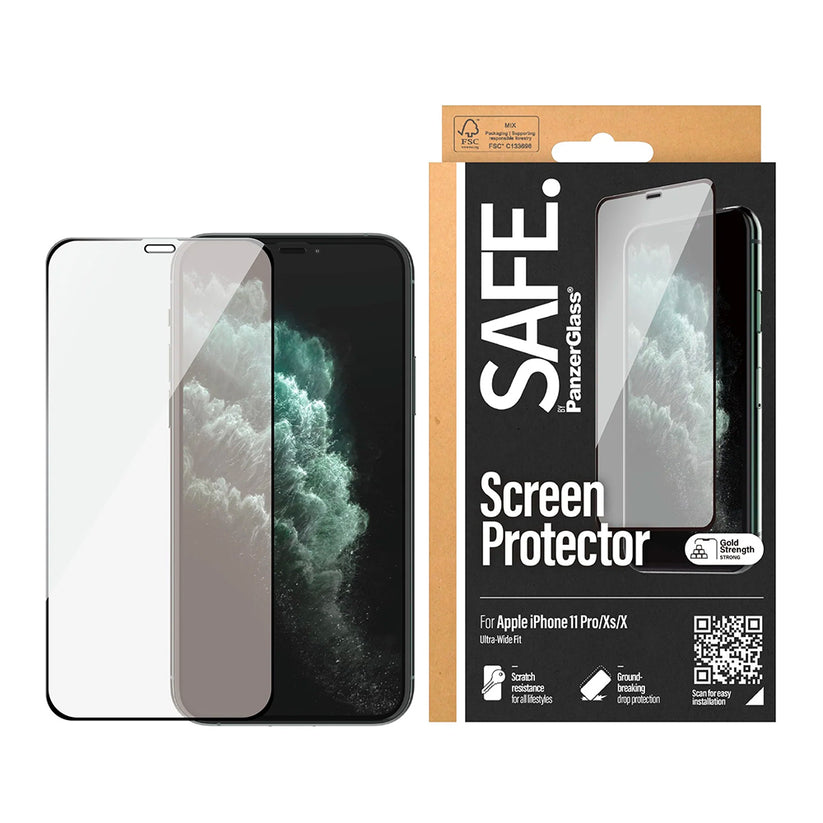Vetro protettivo SAFE. by PanzerGlass per iPhone X/XS/11 Pro