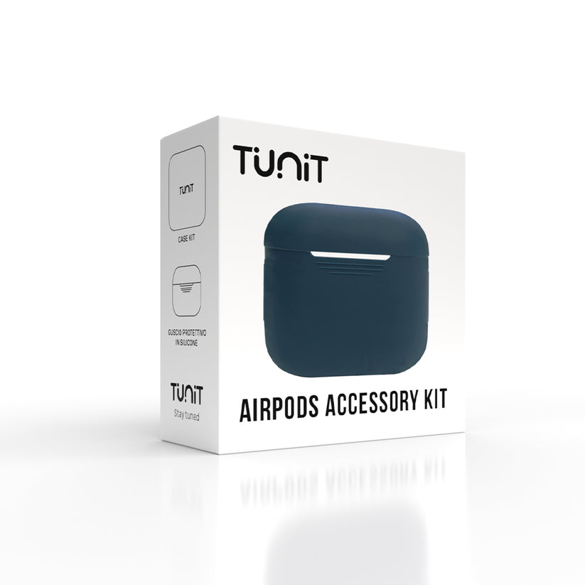 Kit con Cover Tunit per Apple AirPods 3a generazione - Blu navy