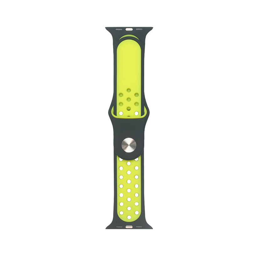 Cinturino Tunit Sport per Apple Watch 42/44/45/46mm - Nero e giallo
