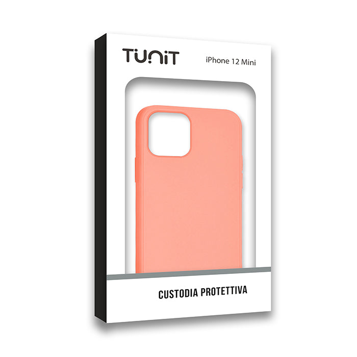 Cover in microfibra e silicone per iPhone 12 mini - Pesca
