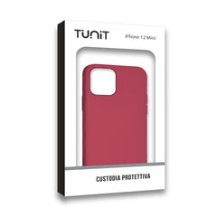 Custodia in silicone per iPhone 12 mini - Rosa rossa