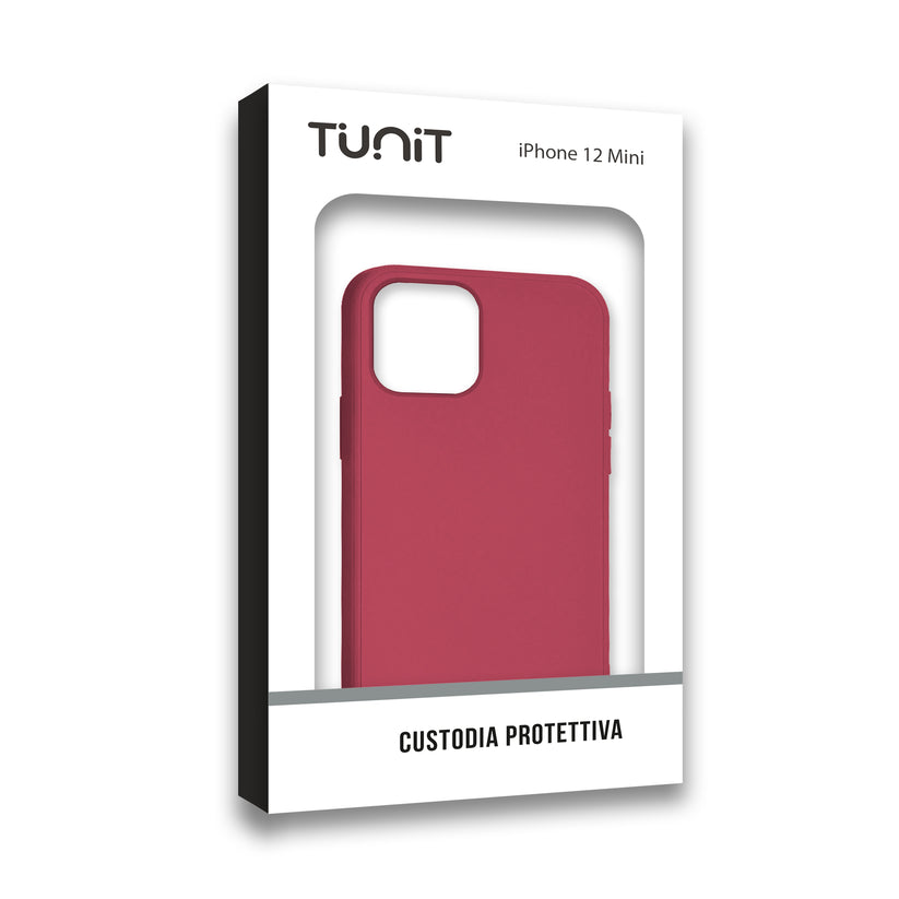 Custodia in silicone per iPhone 12 mini - Rosa rossa
