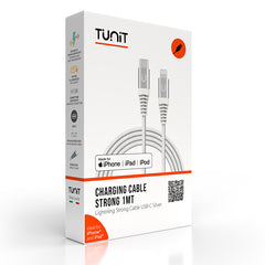Cavo Tunit da USB-C a Lightning 1 metro - Colore argento