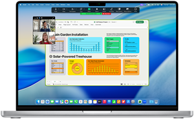 Lo schermo di un MacBook Pro 16 pollici con M4 mostra una videochiamata Zoom di lavoro con una persona che condivide una finestra Excel di dati e grafici{4