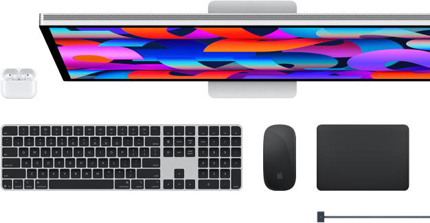 Accessori per Mac: AirPods, Studio Display, Magic Keyboard, Magic Mouse, Magic Trackpad, cavo di ricarica MagSafe