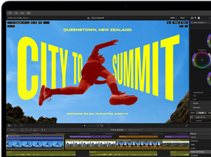 MacBook Air su cui viene montato un video per dimostrare le capacità del chip M5