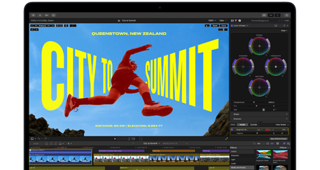 Un MacBook Airs su cui viene montato un video per dimostrare le capacità del chip M5