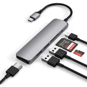 Satechi - Adattatore USB-C Slim Multimedia V2 - Grigio siderale