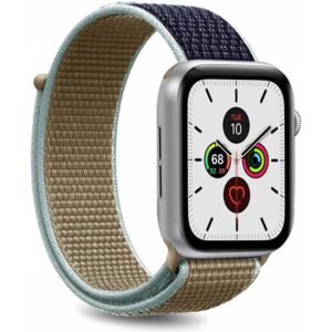 Puro - Cinturino in Nylon per  Apple Watch (44 mm) - Verde/Blu