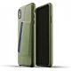 Mujjo - Custodia/Portafoglio in Pelle per iPhone XS Max - Olive