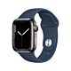 Watch Serie 7 GPS + Cellular - Cassa in Acciaio Grafite con Cinturino Sport Blu Abisso - 45mm