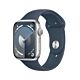 Apple Watch Series 9 GPS Cassa in Alluminio Argento con Cinturino Sport Blu Tempesta - 45mm - S/M