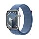 Apple Watch Series 9 GPS Cassa in Alluminio Argento con Cinturino Sport Loop Blu Inverno - 45mm