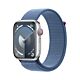 Apple Watch Series 9 GPS + Cellular Cassa in Alluminio Argento con Cinturino Sport Loop Blu Inverno - 45mm