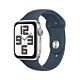 Apple Watch SE GPS Cassa in Alluminio Argento con Cinturino Sport Blu Tempesta - 44mm - M/L