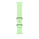 Cinturino Ocean verde neon (49 mm) - Titanio naturale