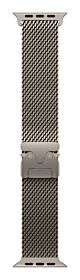Loop in maglia milanese in titanio naturale (49 mm) - Medium