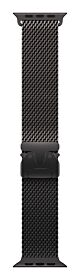 Loop in maglia milanese in titanio nero (49 mm) - Small
