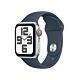 Apple Watch SE GPS + Cellular Cassa in Alluminio Argento con Cinturino Sport Blu Tempesta - M/L