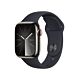 Apple Watch Series 9 GPS + Cellular Cassa in Acciaio inossidabile Grafite con Cinturino Sport Band Mezzanotte - S/M