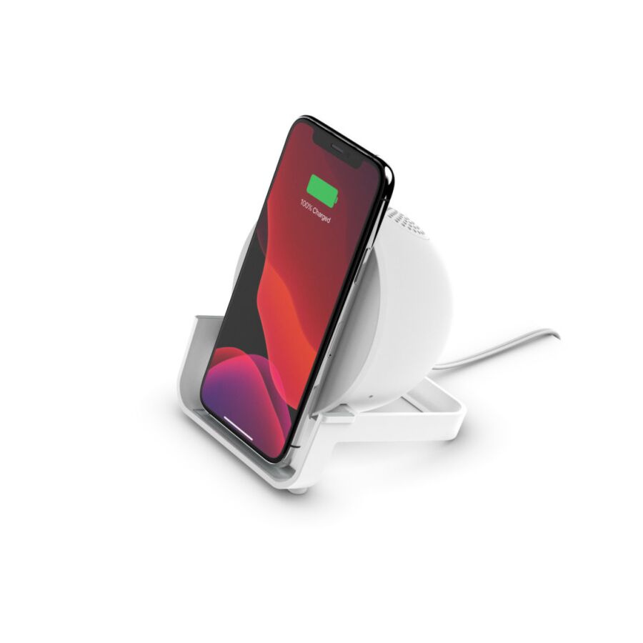 Supporto Di Ricarica Belkin Wireless 10w Con Altoparlante - Bianco