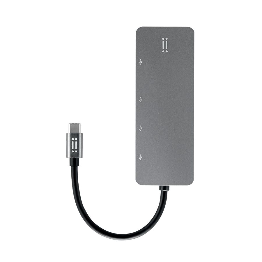 aiino - Hub USB-C a 4 porte hubs USB 3.0 in alluminio per MacBook e iPad