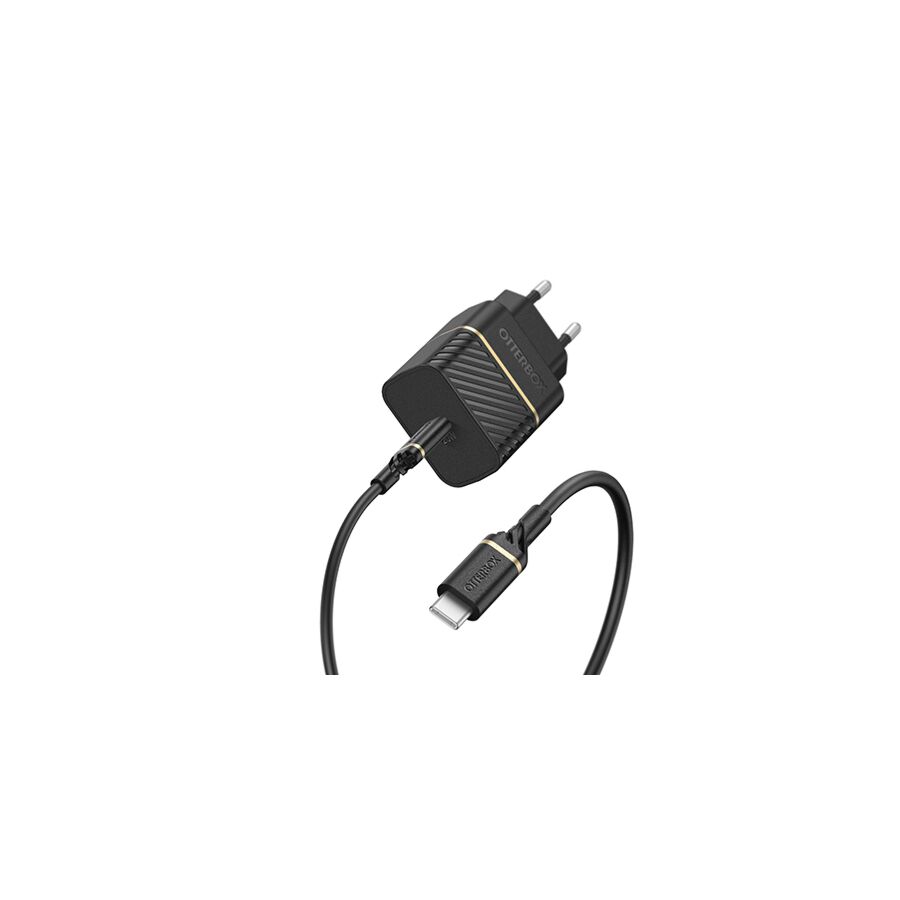 Caricatore Da Muro Usb-C 20w + Cavo Usb-C-C 1m - Nero