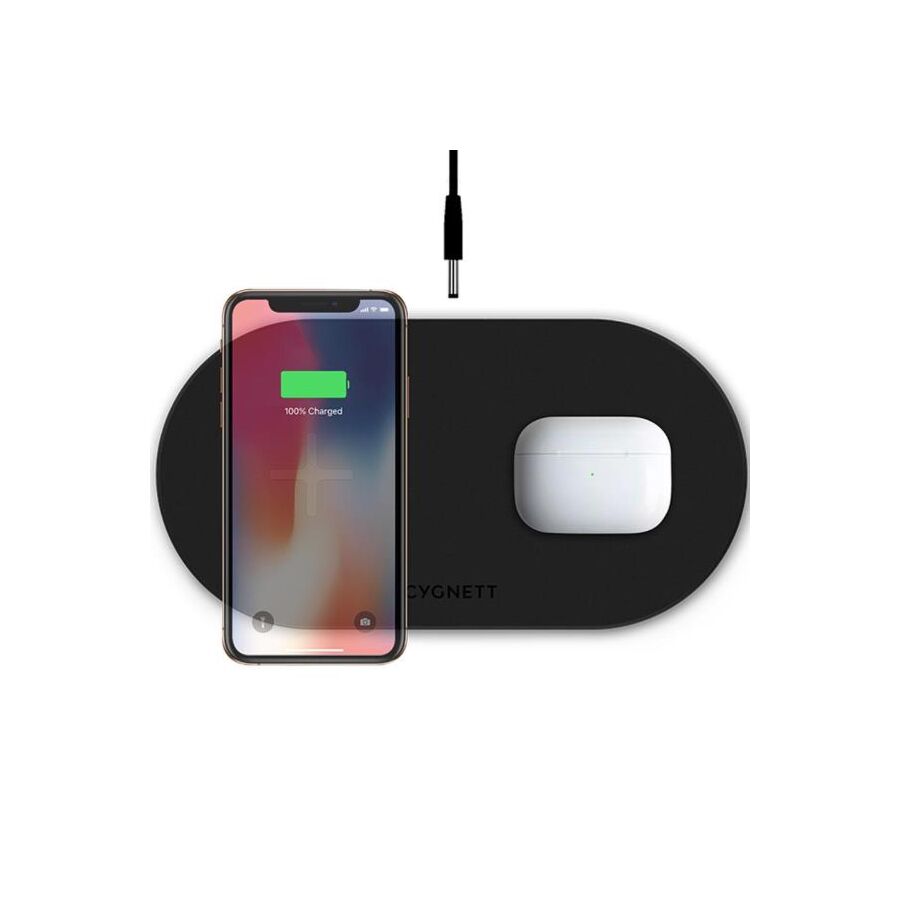 TwoFold Base di Ricarica doppia Wireless da 20W- Nero