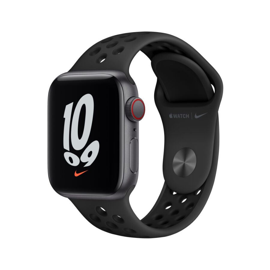 Watch Nike SE GPS + Cellular - Cassa in Alluminio Grigio Siderale con Cinturino Sport Antracite/Nero - 40mm