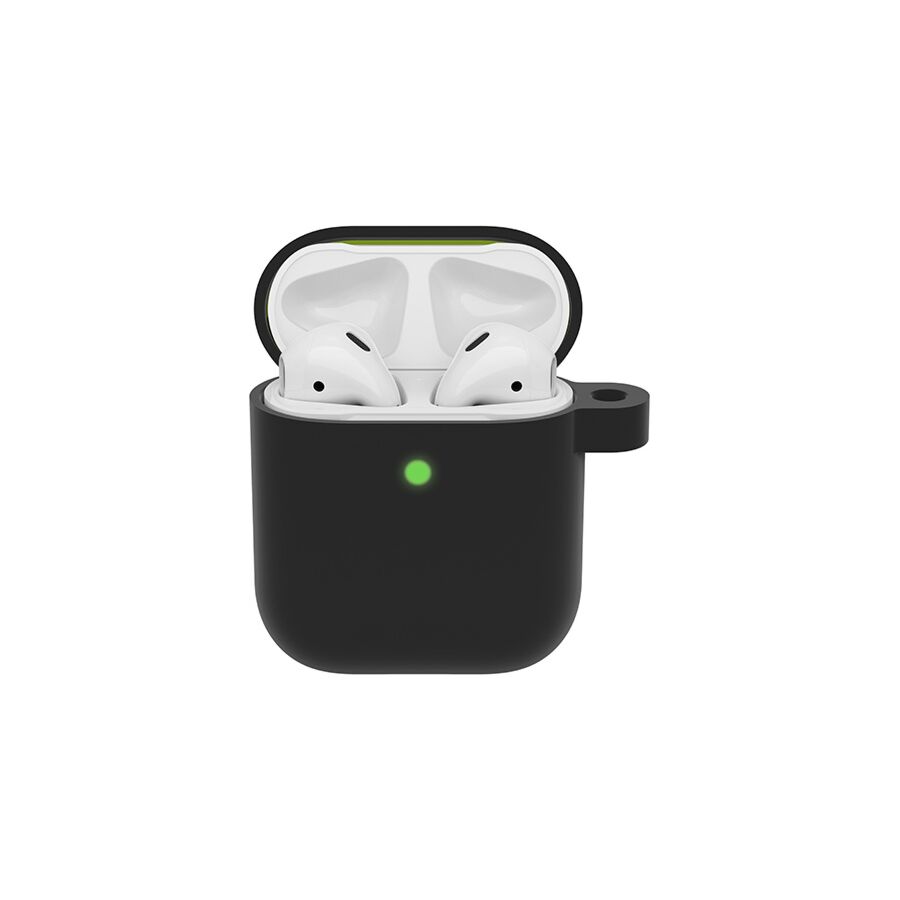 OtterBox Headphone Case Series - Custodia per auricolari wireless - policarbonato, gomma sintetica - Nero Toffee - per Apple AirPods (1° generazione, 2ª generazione)