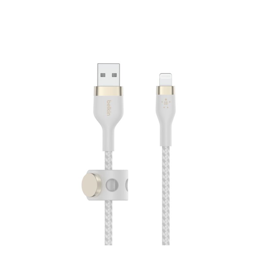 Cavo Intrecciato Silicone Da Usb-A A Lightning 1m - Bianco